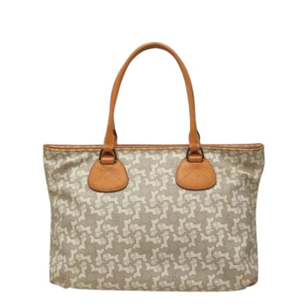 Celine Vintage Pre-owned Plastic Tote Bag - Vintage - Dame - Grå - ONE SIZE - Læder
