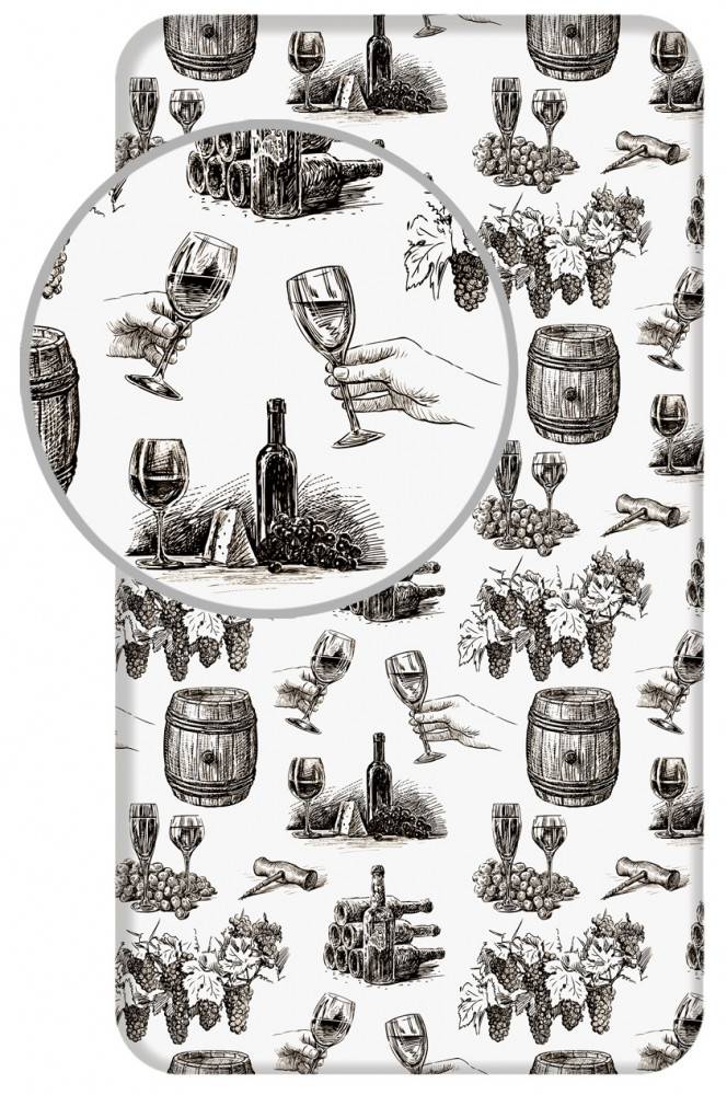 Wine Glass påslakan med resår 90x200 cm
