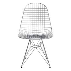 Vitra - Wire Chair DKR, Krom - Spisebordsstole - Charles & Ray Eames - Sølv - Metal