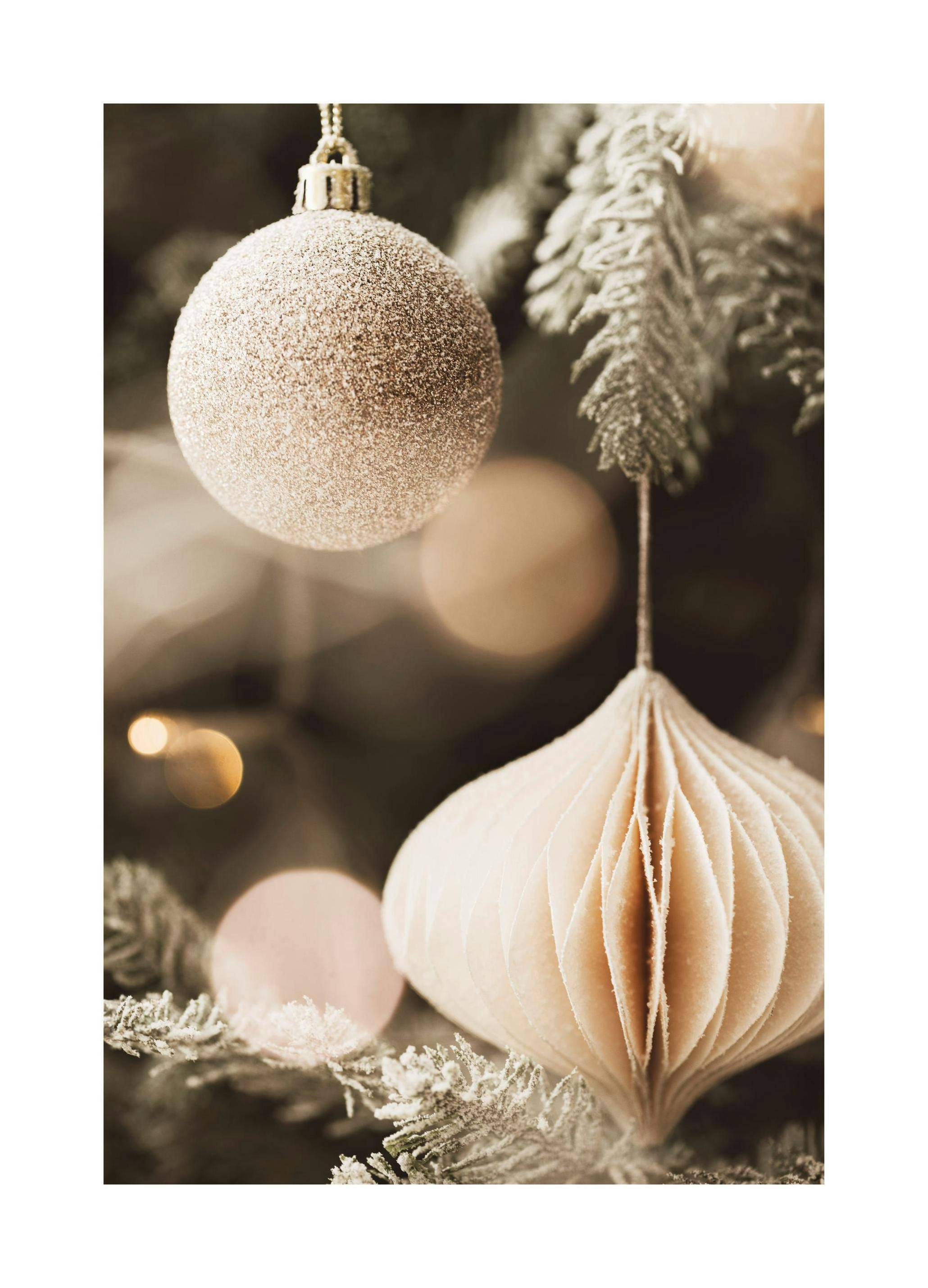 White Ornaments Poster (13x18 cm)