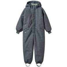 Wheat Flyverdragt - Miko - Grey Blue Letters - Wheat - 4 år (104) - Flyverdragt