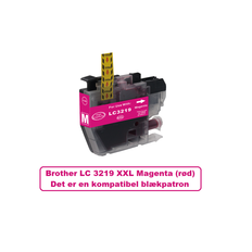 Brother LC 3219 XXL Magenta (rød) kompatibel blækpatron indeholder 18ml.