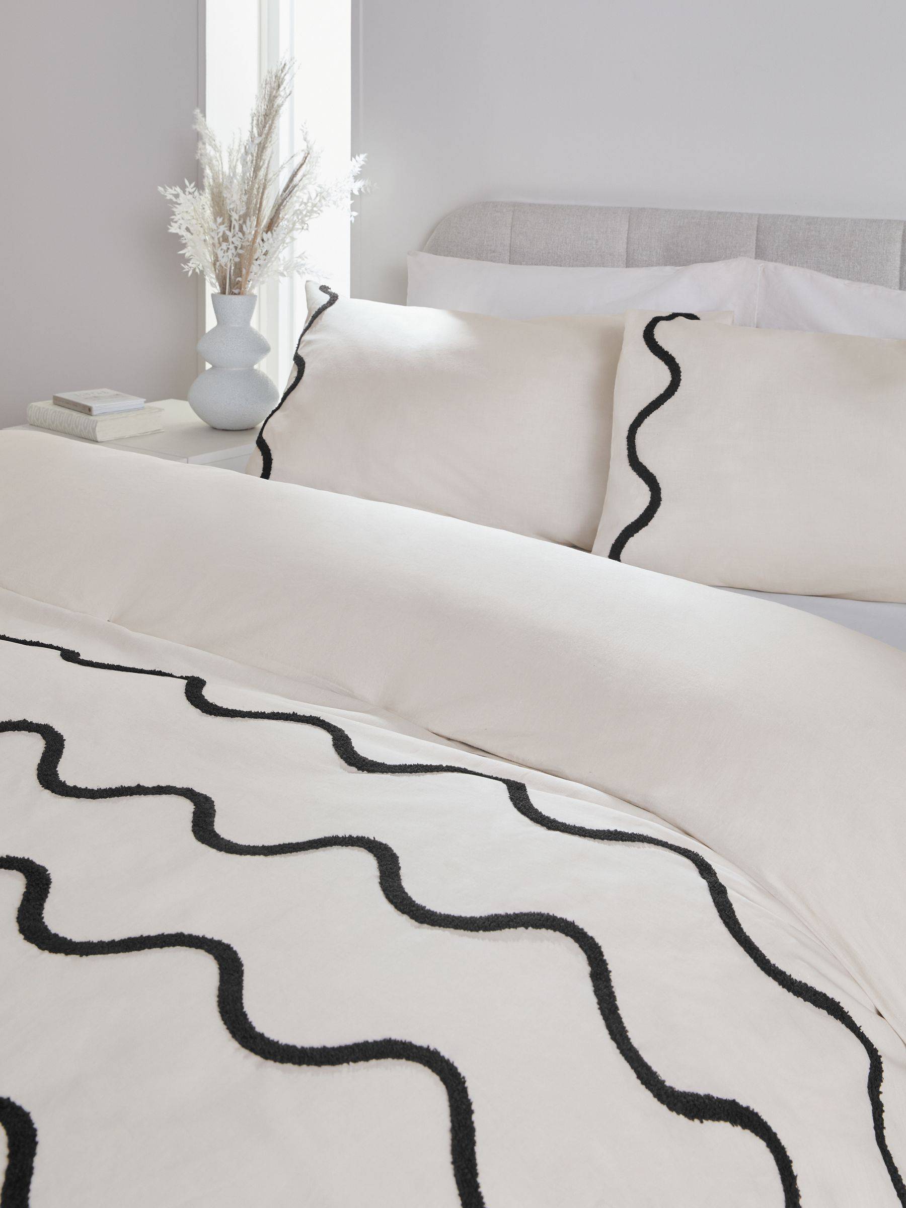 Next Tufted Wave 100% bomullspåslakan och örngottsset