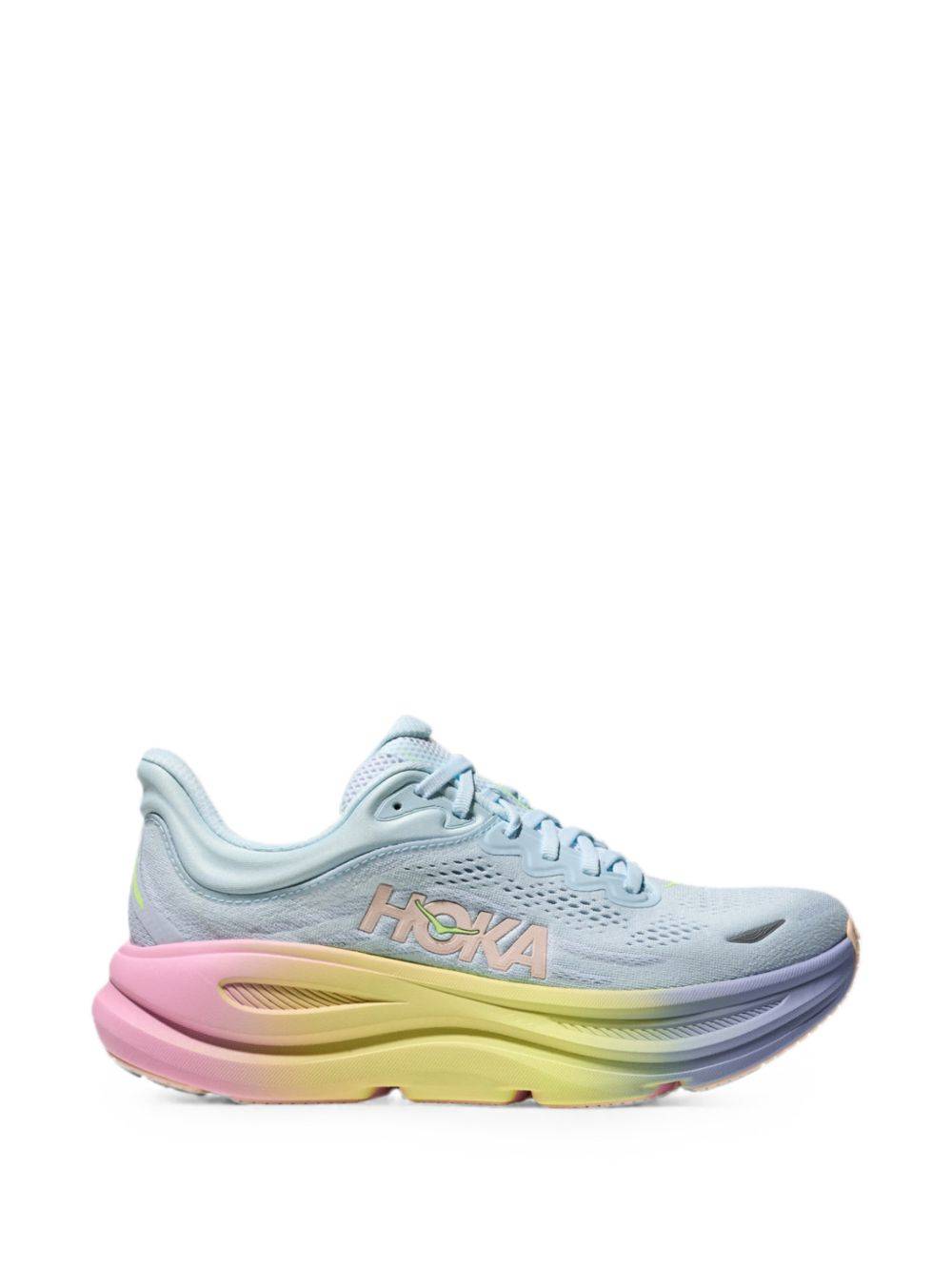 HOKA - Bondi 9 löparsneakers - dam - återvunnen polyester/Tyg/Tyg/gummi - 8 - Blå