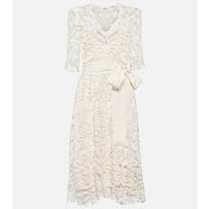 Elie Saab Lace midi dress - white - XXS