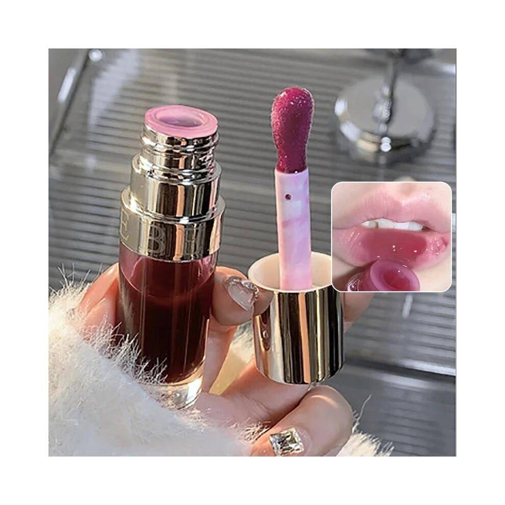 (Matches the image) Jelly Lip Oil Moisturizing Transparent Lip Plumper Lip Gloss Makeup Nutritious Liquid Lipstick Moisturizing Lip Care