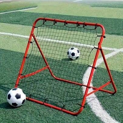 Justerbart reboundnät för fotboll - Bärbart fotbollsträningsmål, (Obs: Endast fotbollsnätet, ingen ram) Lämplig för nybörjare till professionella spel - Svart (svart,1,2 meter)
