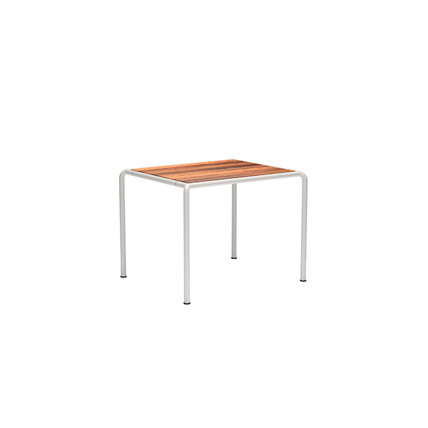 HOUE Avanti havebord i træ 83 x 98 cm - Thermo Ash Muted White.