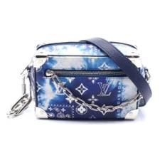 Louis Vuitton Vintage, Pre-owned, Herre, Blå, ONE SIZE, Uld, Pre-owned canvas tasker