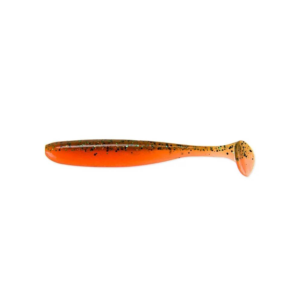 Keitech 3” Easy Shiner Soft Bait - Motoroil/Orange