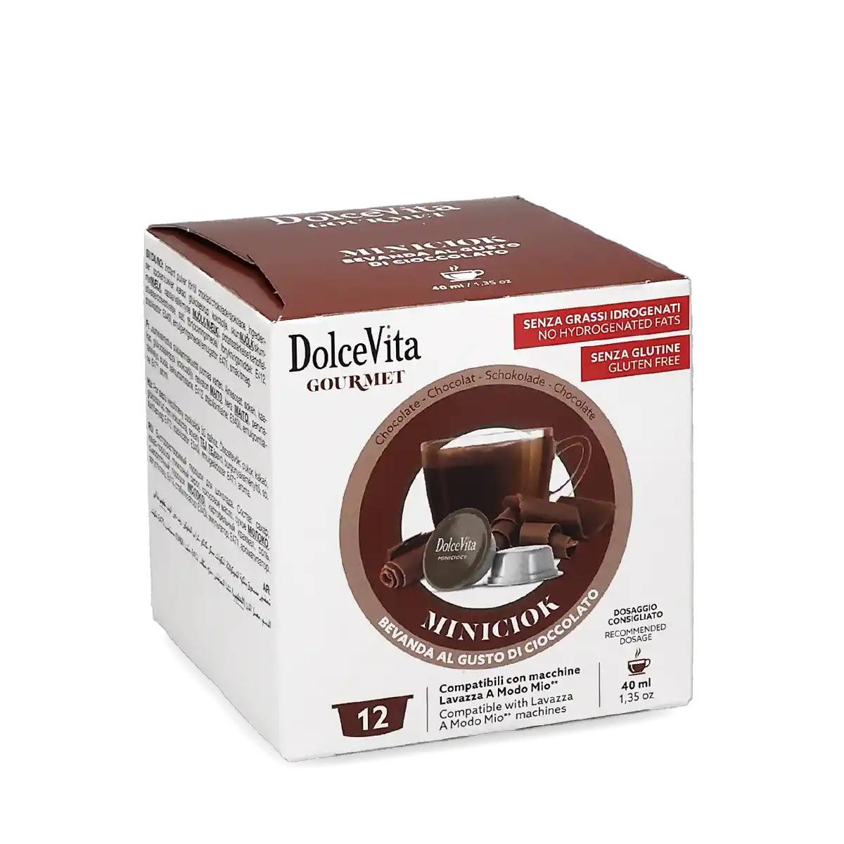 Dolce Vita | Mini Ciock - Choklad - 12 kapslar till Lavazza a Modo Mio