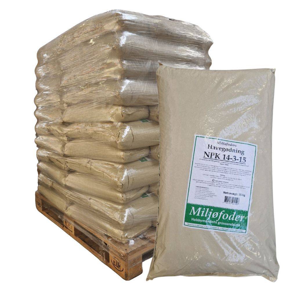 NPK 14-3-15 Havegødning 66x15 kg. AFHENTET.