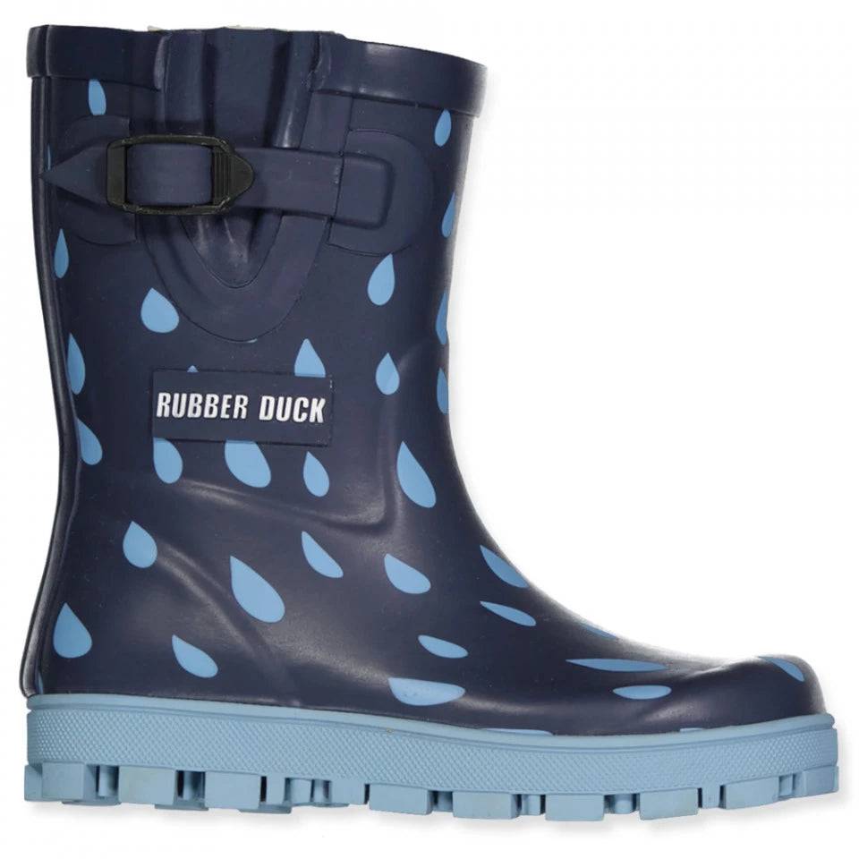 Rubber Duck Classic Raindrop Kids Gummistøvler Børn - Blue - Blue / 34