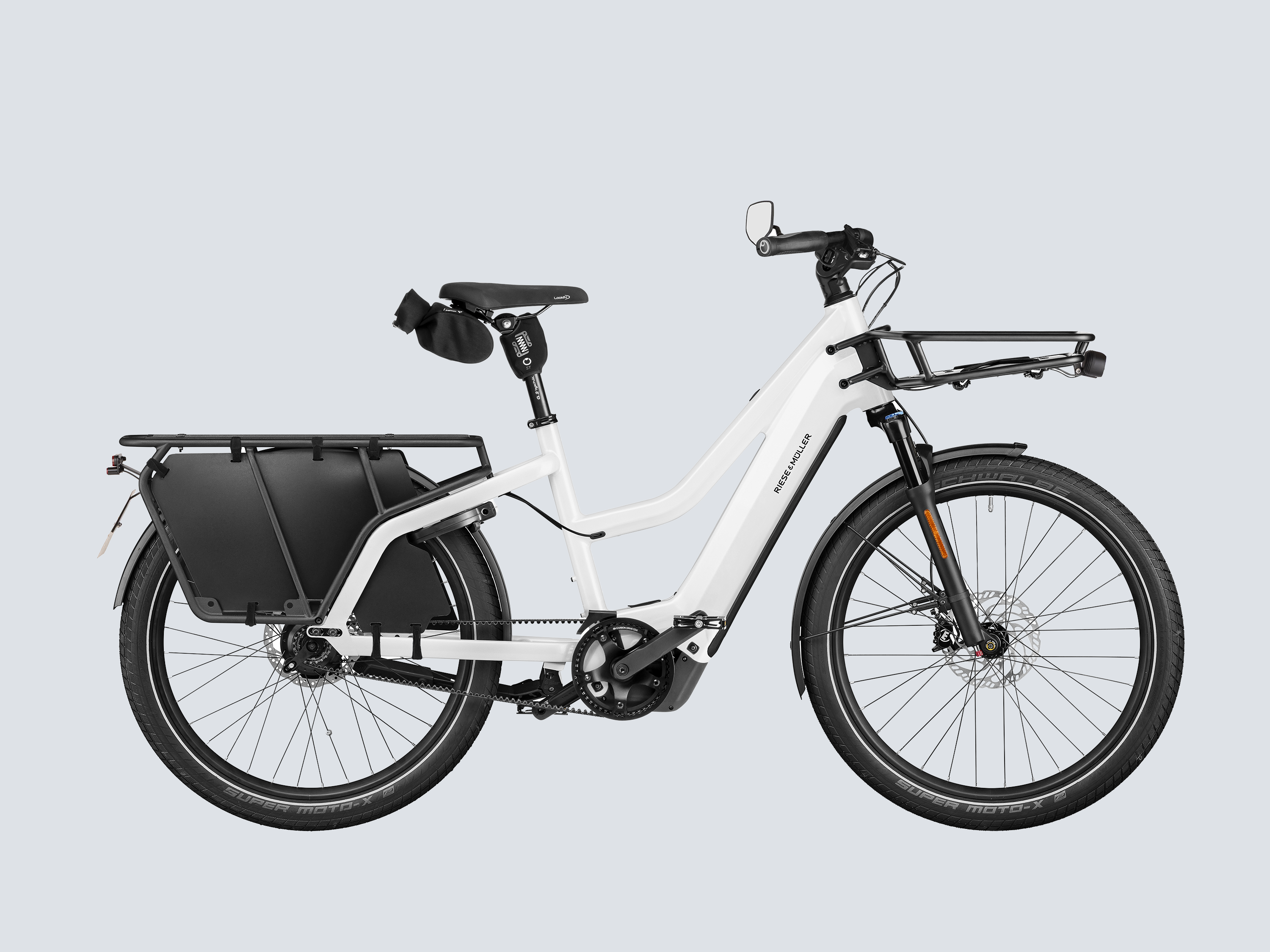 Riese & Müller Multicharger3 Mixte Rohloff HS - Pearl White/Black Matt / 51 cm (175-200 cm)