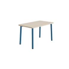 Bord Add 590, 1200x700 mm højde 900 mm med lydabsorberende hvidpigmenteret eg, rød stel