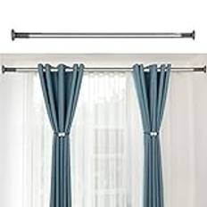 92 cm–430 cm, extra lång gardinstång, ingen borrning krävs, utdragbar gardinstång av rostfritt stål, extra lång spännstång för stora fönster, duschrum, skåp