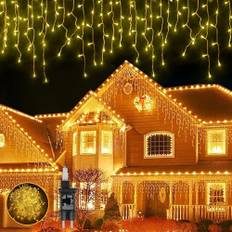 targetone LED varm vit fairy lampor för inomhus utomhus användning, 352 lysdioder 10 m 8 lägen Fairy Lights, IP44 koppar ledljus för fest bröllop trädgård jul rum uteplats gardin med plugg (10 m)