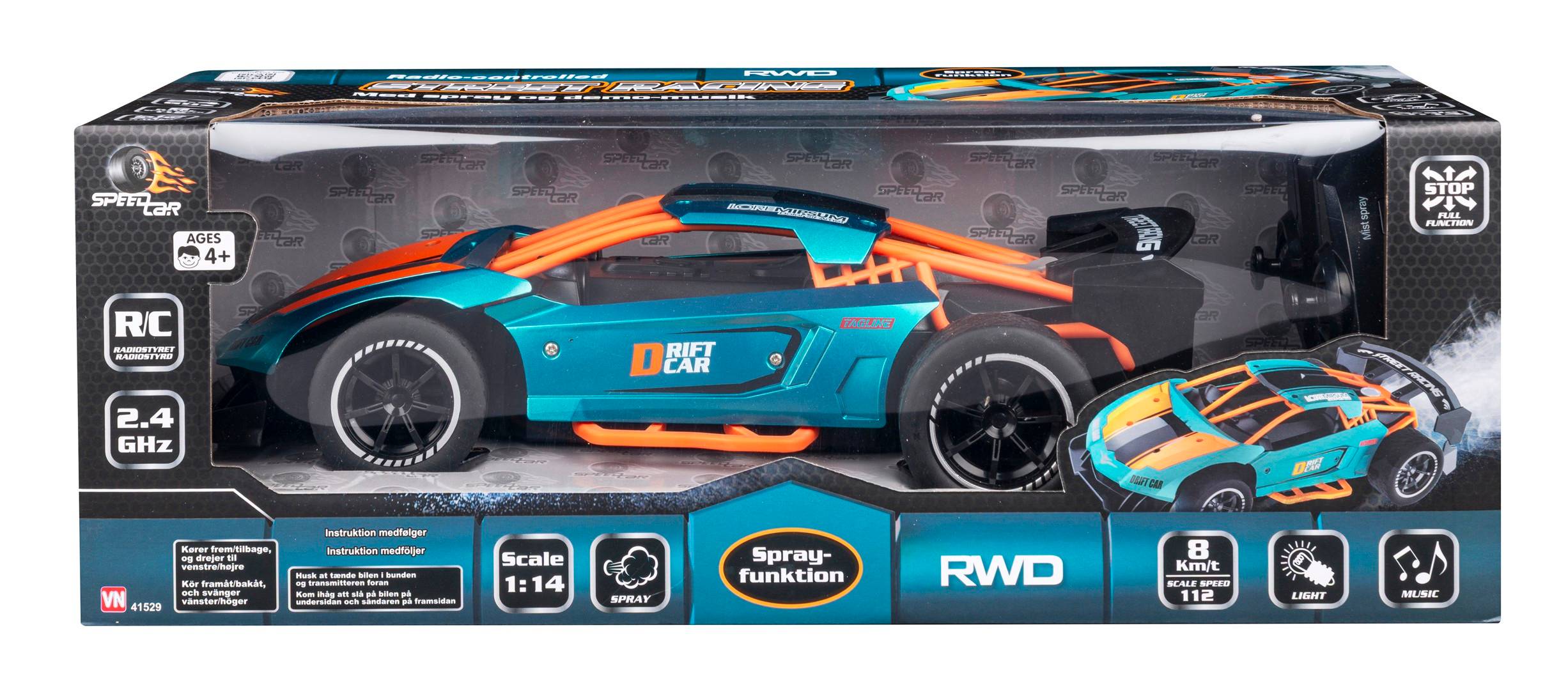 Speed Car R/C Driftcar 4wdrøg 1:14 - Radiostyrda Bilar Från Magasin - 0008 (NO_SIZE)