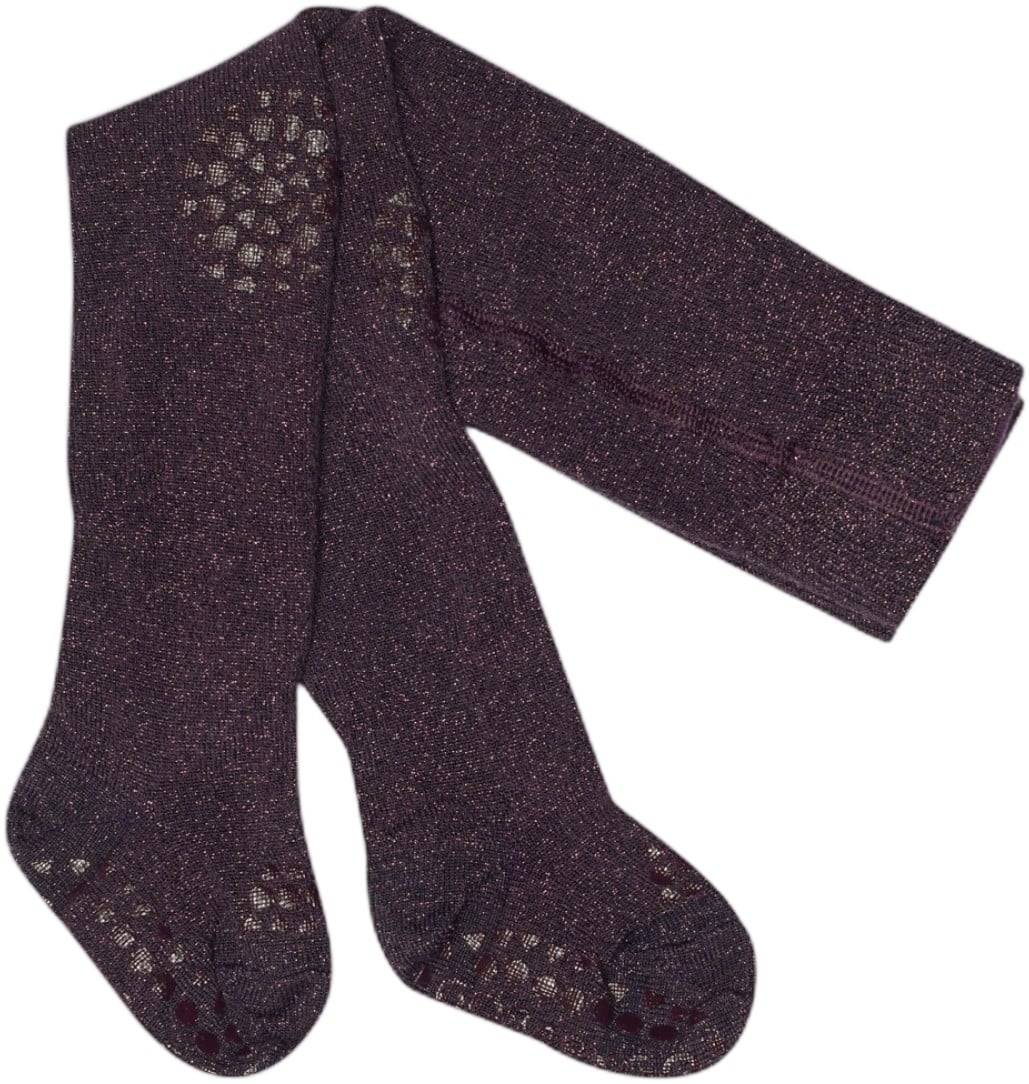 GoBabyGo Crawling Tight Viscose-bamboo Str 12-18 - Dark Purple Strømpebukser hos Magasin.
