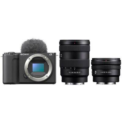 Sony Vlog camera Alpha ZV-E10 II + SEL 16-55mm f/2.8 G + SEL 10-20mm f/4.0 G PZ