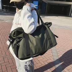 Large Capacity Men&#39;s Sports & Fitness Travel Bag With Brand Name, Lightweight And Convenient To Carry As Shoulder Or Crossbody Baggage Back To School - Dark Green - one-size