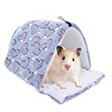 Hamster Bed, Chinchilla Hedgehog Guinea Bed Purple Winter Hamster Warm Hammock Hanging Bed House Nest for Small Pets Squirrel Sugar Glider Hamster Cages