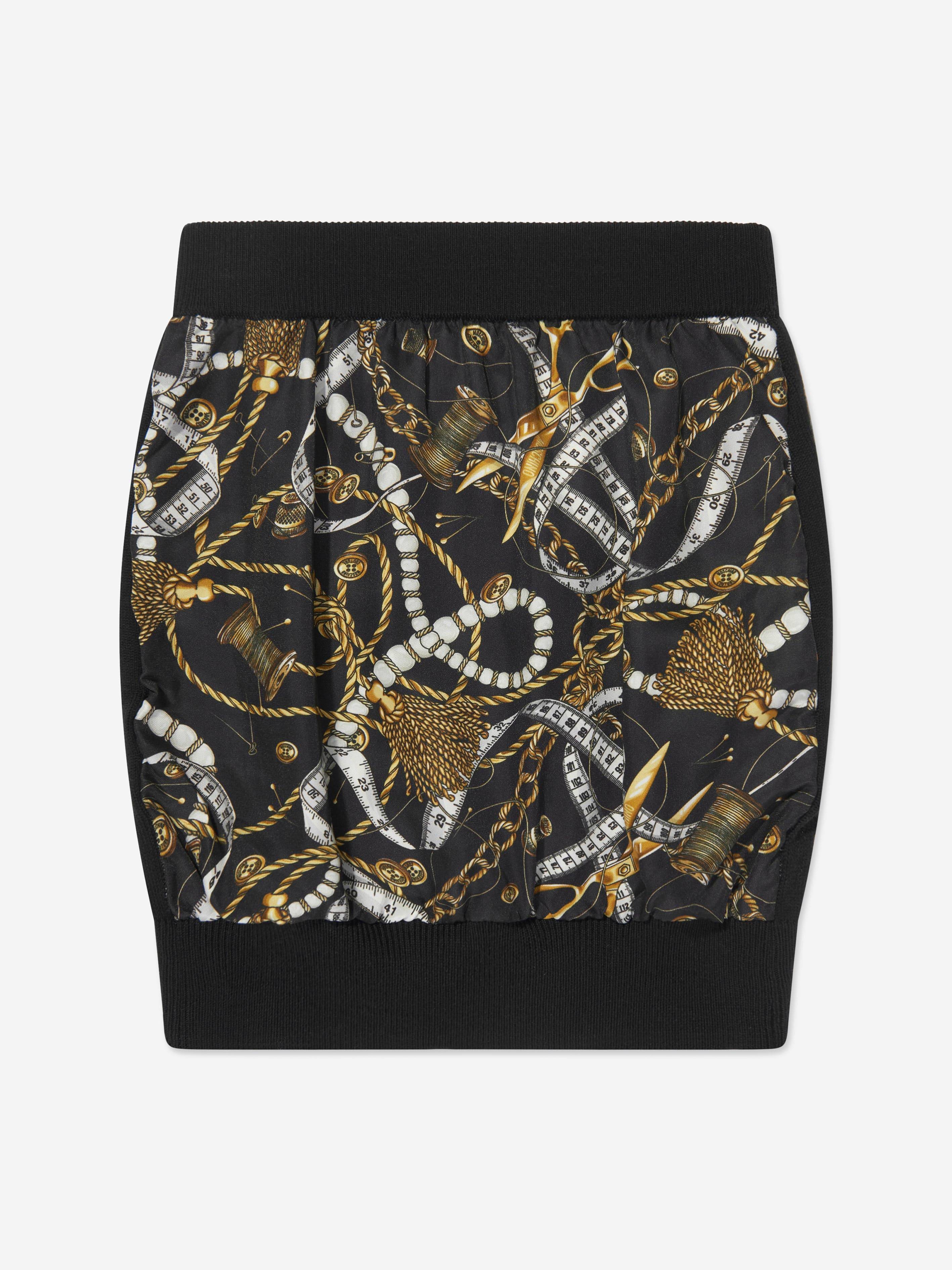 Moschino Girls Wool Knitted Skirt in Black - Black / 14 Yrs (14 Yrs)