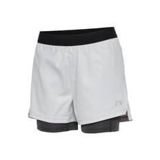 Women 2-in-1 Running Shorts - Oyster Mushroom / 2XL