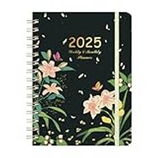 A5 Planner Notebook | Business Planner | Distance Learning Organizer | Family Planner 2025 | Spiral Binding Notebook Organize Your Life Effortlessly For Adult Kid