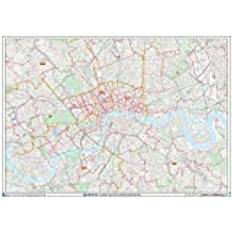 London City Centre Postnummer District - (D12) - Väggkarta-papper