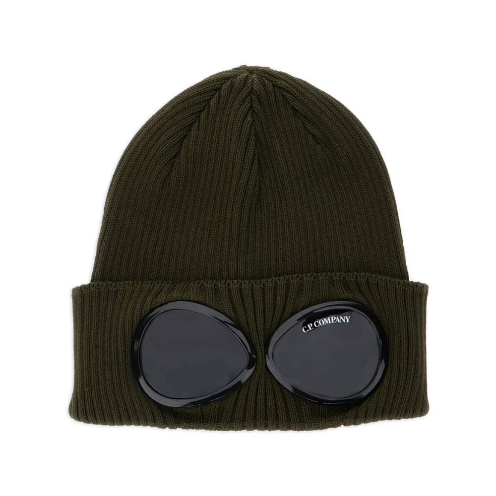 C.P. Company Goggle Beanie - Accessories - Herre - Grøn - ONE SIZE - Bomuld