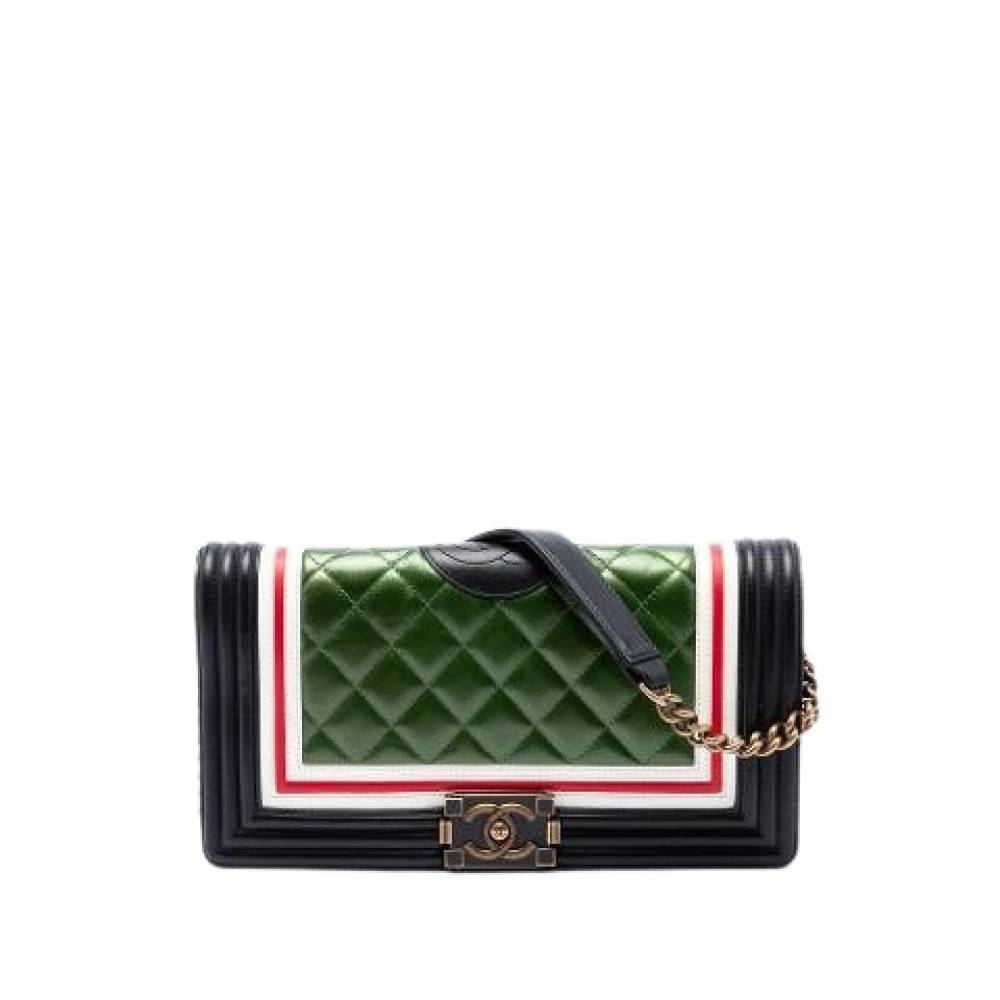 Chanel Vintage Pre-owned Boy Flap Bag - Vintage - Dame - Flerfarvet - ONE SIZE - Uld