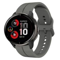 Garmin Venu 2 Plus Klockarmband i silikon, 20mm - Grå