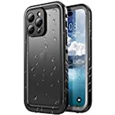 SPORTLINK för iPhone 14 Pro Max vattentätt fodral – 360 graders utomhus skyddande kameraskydd skärmskydd [IP68 Waterproof] [6 FT stötsäkert hårt fodral] pansarfodral komplett skydd svart 6,7 tum