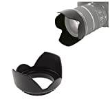 Kamera 49 mm tulpan blomma linshuva för Canon EOS M5, M6 II, M10, M50, M50 II, M100, M200 kamera med Canon EF-M 15-45 mm f/3,5-6,3 objektiv