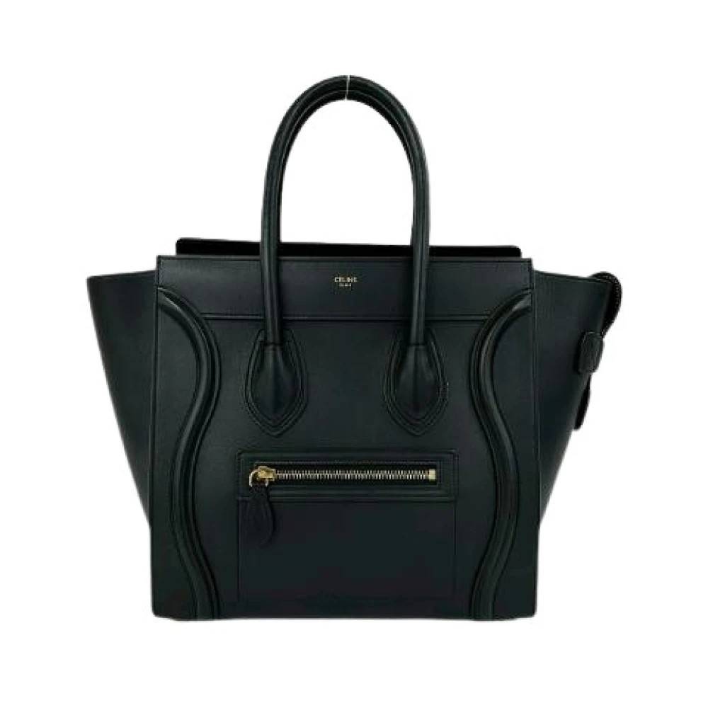 Celine Vintage Pre-owned Luggage Micro Læder Håndtaske - Vintage - Dame - Sort - ONE SIZE - Læder
