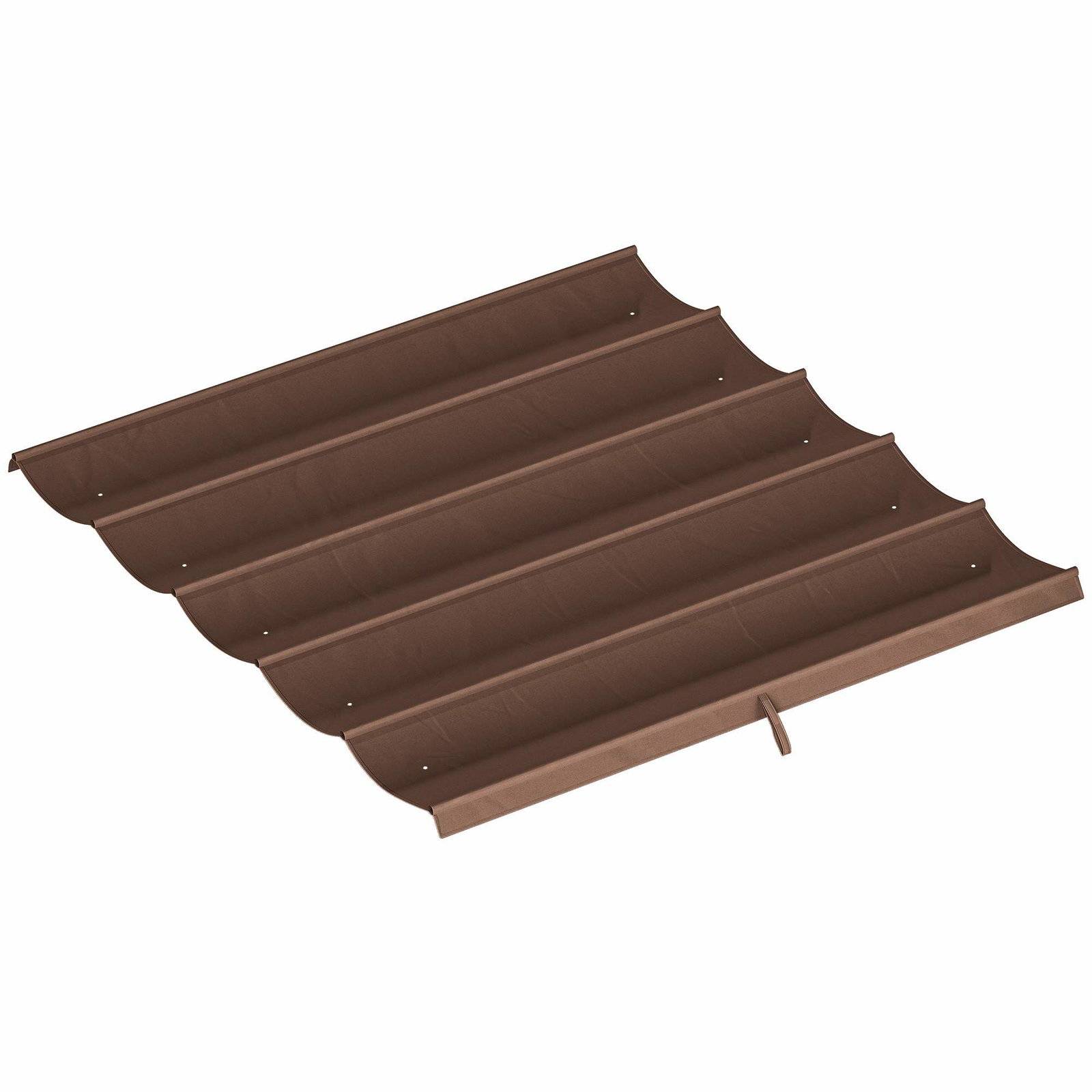 Utdragbar pergolatak 3x3m, väderbeständig, kaffe