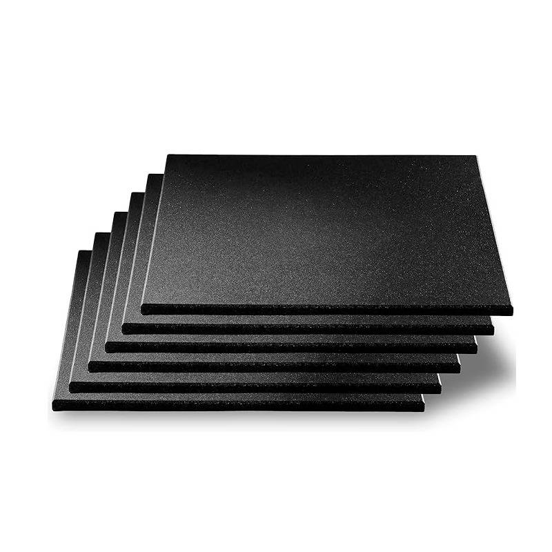 Odin Pro Gummigulv 500x500x10mm Sort.