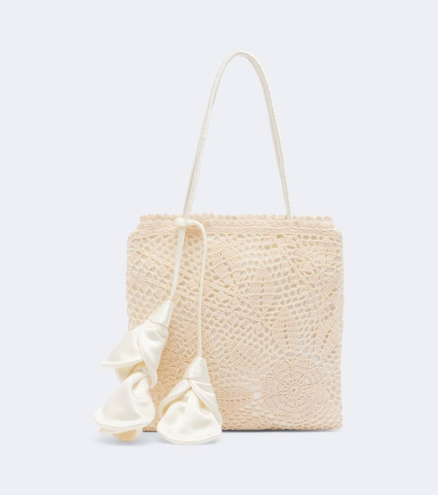 Magda Butrym Bolso Julia de croché de algodón y seda - blanco - Talla Única