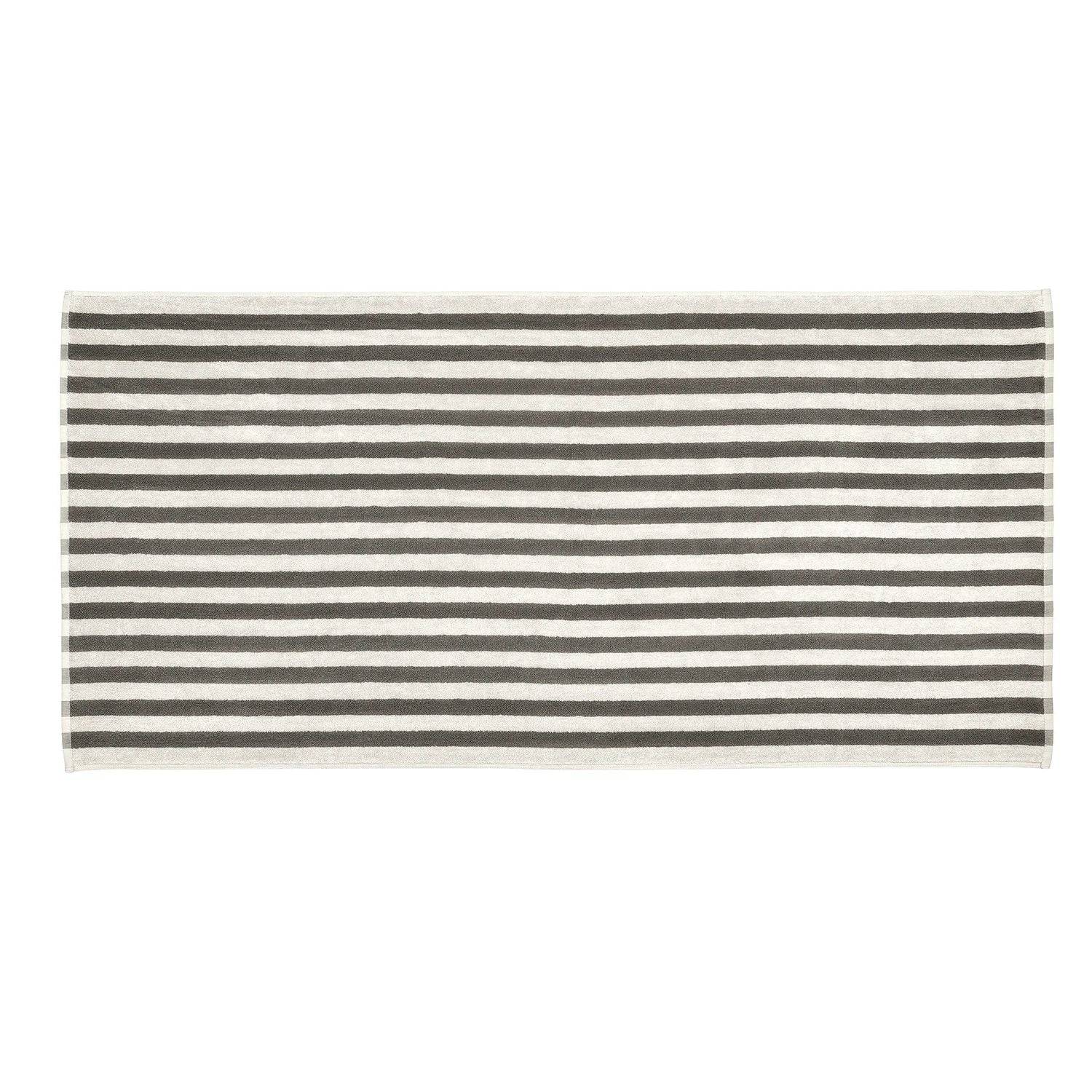 Blomus - Arto bath towel 70x140 cm Badhandduk Moonbeam/Magnet, Stora linjer