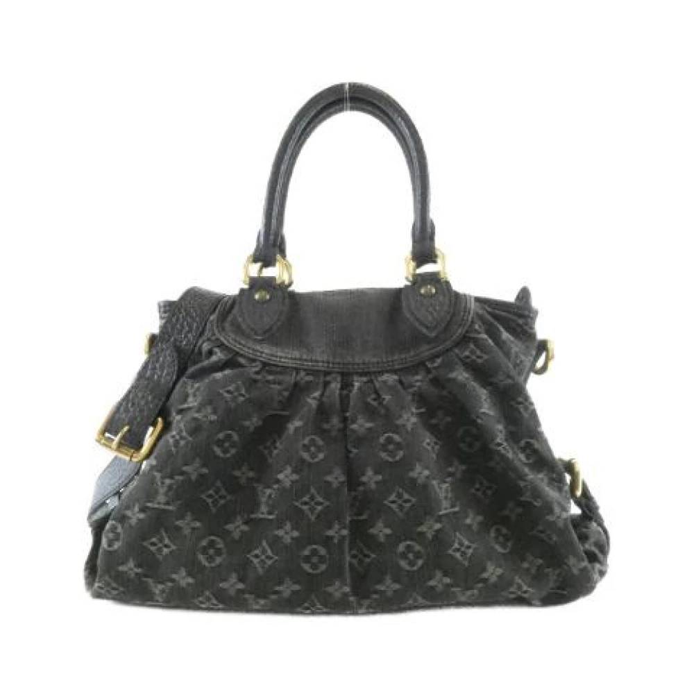Louis Vuitton Vintage Pre-owned Monogram Denim Neo Cabby Skuldertaske - Vintage - Dame - Sort - ONE SIZE - Uld