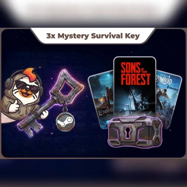 3x Survival Mystery Steam Keys