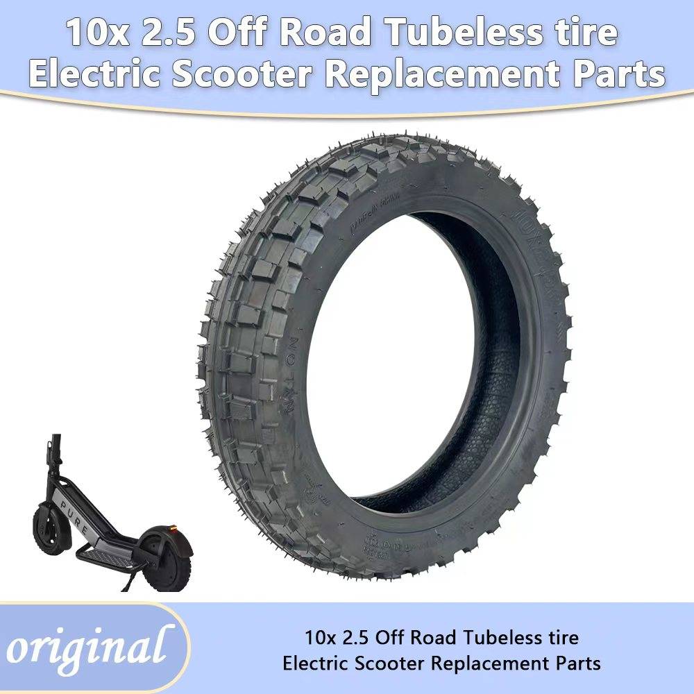 10 X 2.5 Off Road Tubeless Tire For Pure Escape Pro Pro+ Folding Electric - Replacement Tire Accessories Electric Scooter