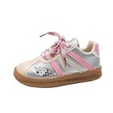 Mode stora barn vinter vatten säker platt håller varma stövlar bekväma skor sneakers 35 hall, ROSA, 33 EU