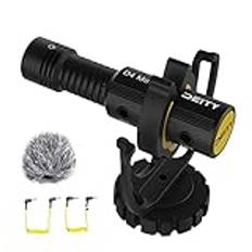 Deity V-Mic D4 Mini – Kameramikrofon med stötfäste, lätt hagelgevärsmikrofon, perfekt för Vlog Pocket Cam DSLR-kamera, Youtube-inspelning, intervju, videokonferens, podcast, röstdikering