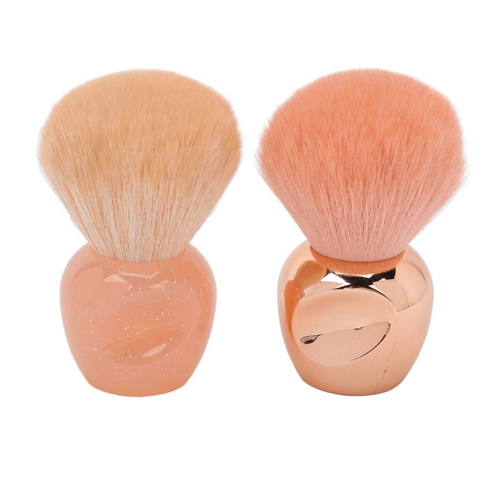 Professionelle negleværktøjer pudder makeupbørste, ergonomisk håndtag for fejlfrit resultat i salon og hjemme, bløde syntetiske fibre, let og
