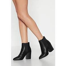 Walk Away Faux Leather Chelsea Boots - black - 36