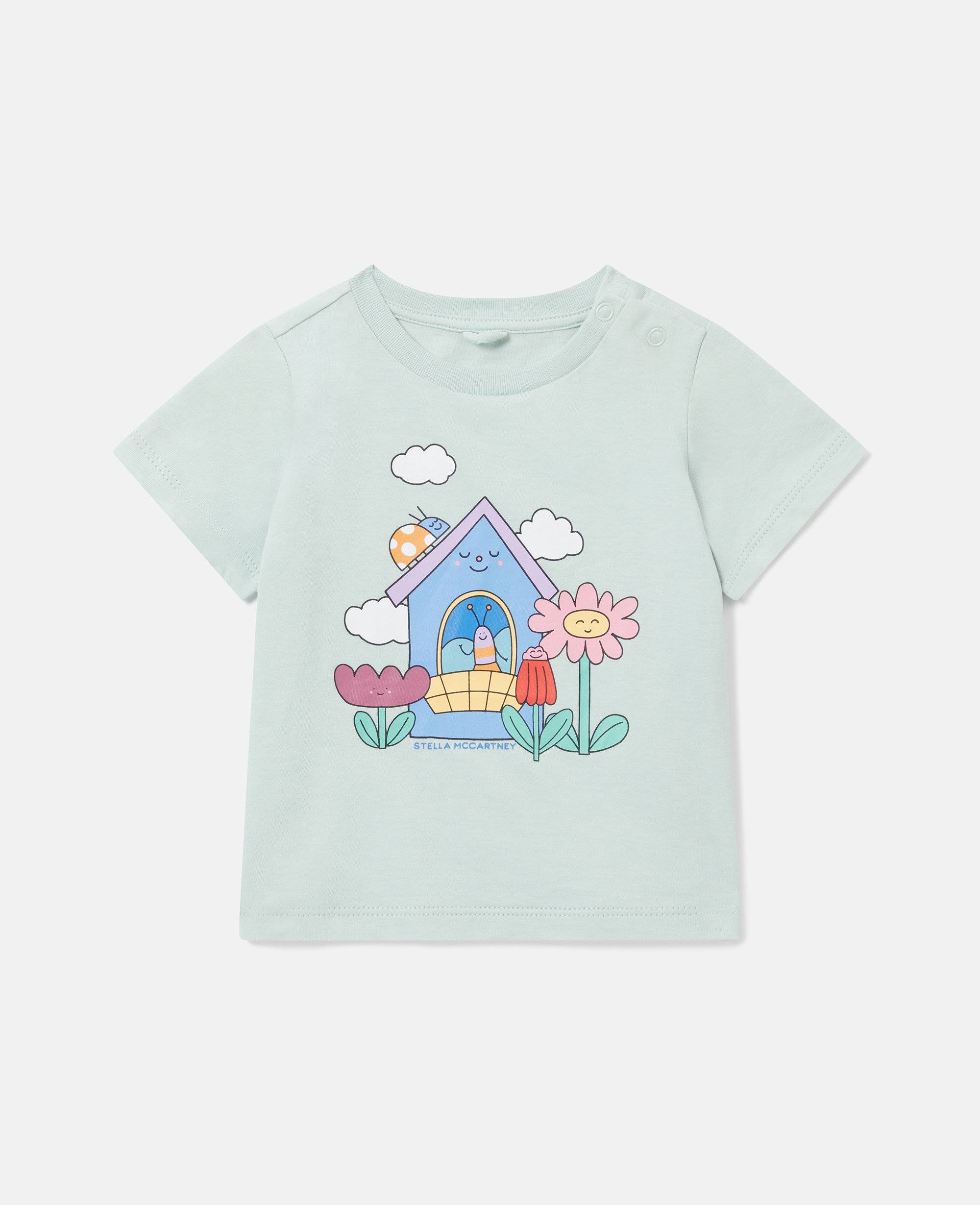 Stella McCartney - Bug House Graphic T-Shirt, Woman, Green, Size: 9m