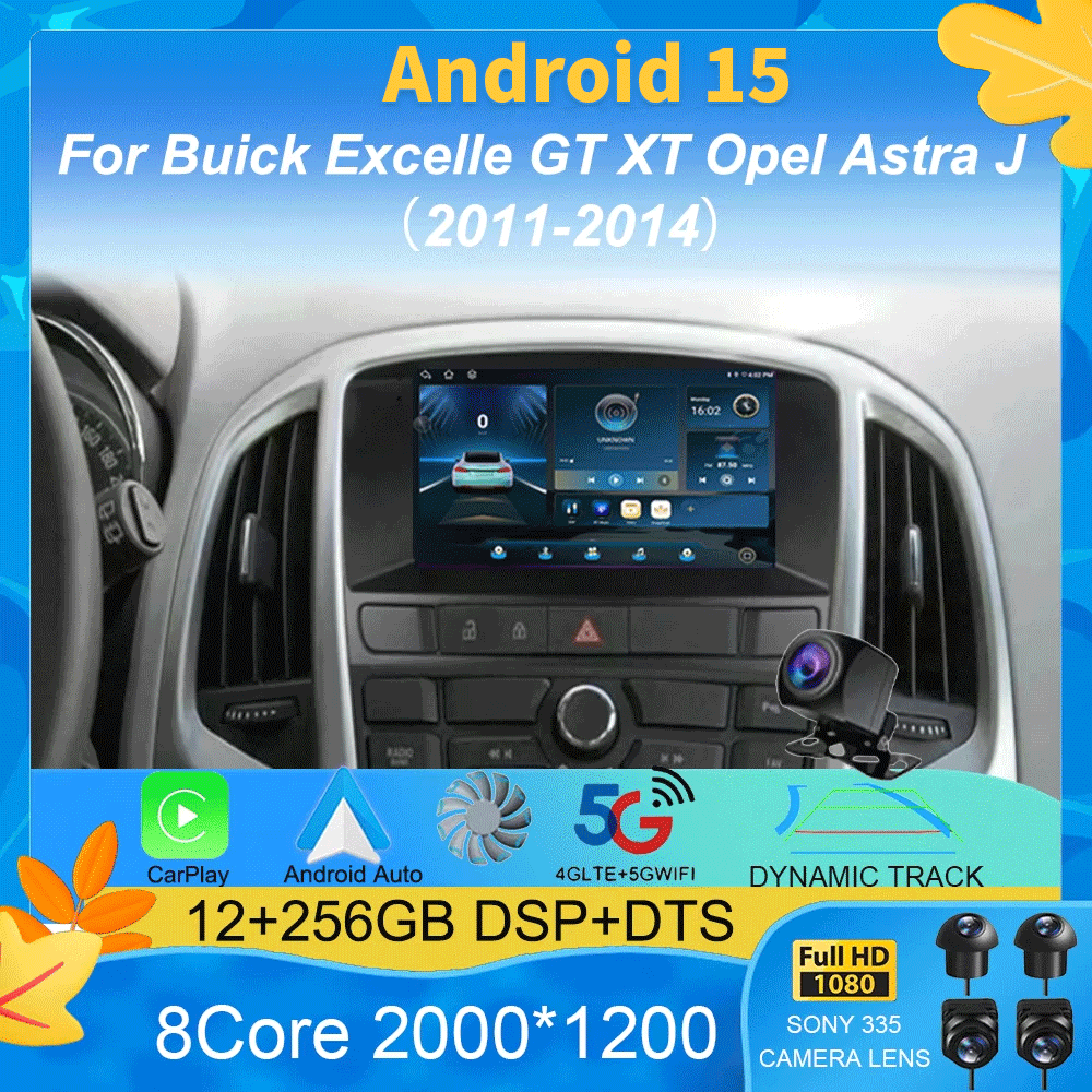 Car Radio Android 15 Carplay Android Auto For Buick Excelle GT XT Opel Astra J 2011 2012 2013 2014 Stereo Car Multimedia Player