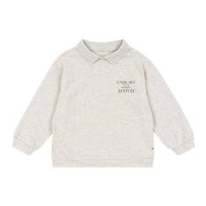 Konges Sløjd Pikétröja - Prickig - Off White Melerad - Konges Sløjd - 5-6 år (110-116) - Tröja